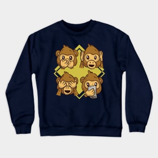 Monkey See Hear Talk Crewneck Sweatshirt